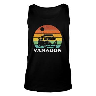 Vanagon Van Life Vintage Camping Retro Camper Vanlife Gift Unisex Tank Top | Mazezy