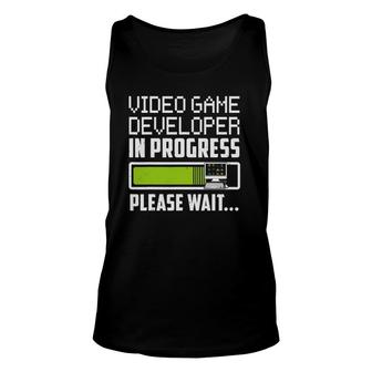 Video Game Developer In Progress Please Wait Unisex Tank Top | Mazezy AU