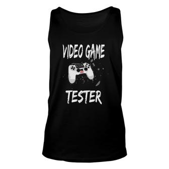 Video Game Tester Funny Gamer Game Controller Unisex Tank Top | Mazezy