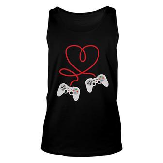 Video Gamer Heart Controller Valentines Unisex Tank Top | Mazezy