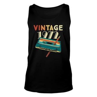 Vintage 1972 Music Cassette 50Th Birthday 50 Years Old Tank Top | Mazezy DE