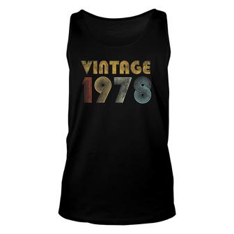 Vintage 1978 70S Retro 43Rd Birthday Gift Men Women Unisex Tank Top | Mazezy