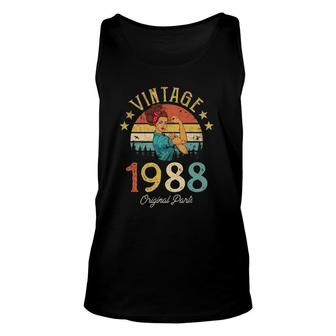 Vintage 1988 Made In 1988 34Th Birthday Women 34 Years Old Unisex Tank Top | Mazezy DE