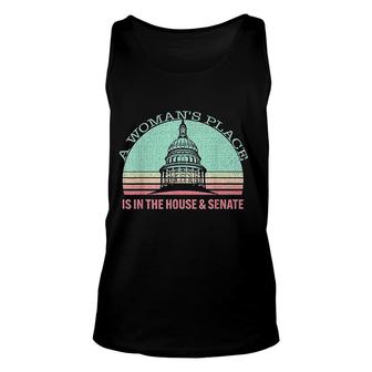Vintage A Womans Place Is In The House And Senate Unisex Tank Top - Thegiftio UK