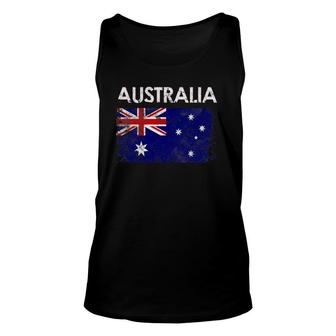Vintage Australia Australian Flag Pride Gift Unisex Tank Top | Mazezy