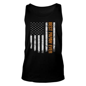 Vintage Best Papaw Ever American Flag Father Day Grandpa Unisex Tank Top | Mazezy UK