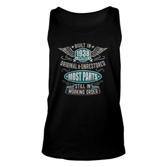 Vintage Birthday Born In 1938 Built In The 30S Unisex Tank Top | Mazezy