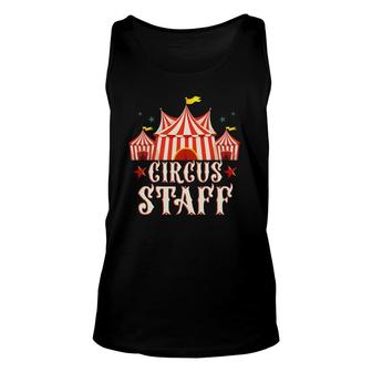 Vintage Circus Themed Birthday Party Tee Circus Staff Unisex Tank Top | Mazezy