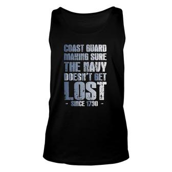 Vintage Coast Guard Making Sure Navy Doesn't Get Lost Tank Top | Mazezy