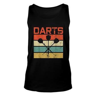 Vintage Darts Dart Board Sports Bar Gift Unisex Tank Top - Thegiftio UK