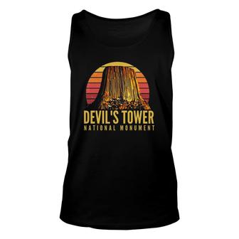 Vintage Devil's Tower National Monument Tourist Unisex Tank Top | Mazezy