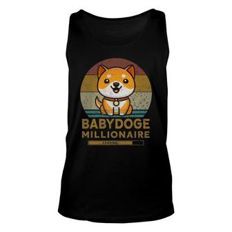 Vintage Funny Baby Doge Millionaire Miner Baby Doge Unisex Tank Top | Mazezy