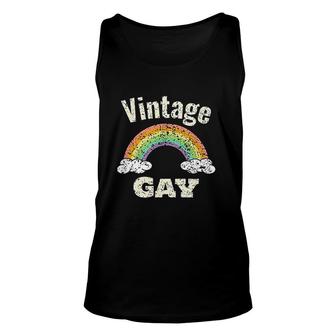 Vintage Gay Lgbt Retro Gay Pride Month Funny Lgbtq Rainbow Unisex Tank Top - Thegiftio UK