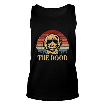 Vintage Goldendoodle The Dood Gift Dad Mom Kids Doodle Dad Golden Doodle Dog Unisex Tank Top - Seseable