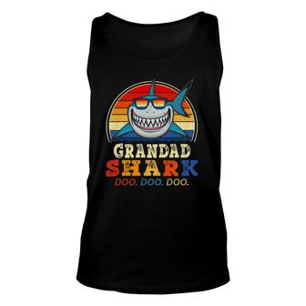 Vintage Grandad Shark Father's Day For Grandpa Dad Unisex Tank Top | Mazezy
