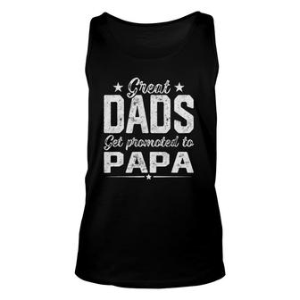 Mens Vintage Greatest Dads Get Promoted To Papa Father's Day Tank Top | Mazezy