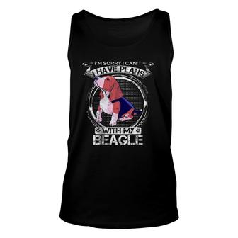 Vintage I'm Sorry I Can't, I Have Plans With My Beagle Tank Top | Mazezy