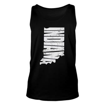 Vintage Indiana State The Hoosier State Unisex Tank Top | Mazezy