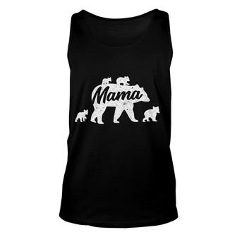 Vintage Mama Bear With 4 Cub Mothers Day Unisex Tank Top - Thegiftio UK