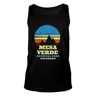Vintage Mesa Verde Colorado National Park Unisex Tank Top | Mazezy