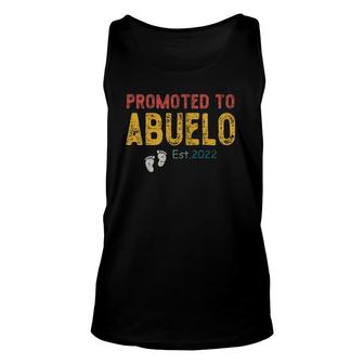 Vintage Promoted To Abuelo Est 2022 Father's Day Unisex Tank Top | Mazezy