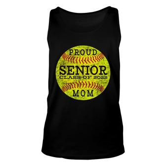 Vintage Proud Senior Softball Player Mom Class Of 2022 Unisex Tank Top - Thegiftio UK