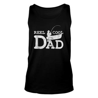 Vintage Reel Cool Dad Fathers Day Fishing Gift Unisex Tank Top | Mazezy