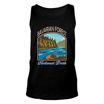Vintage Retro Bavarian Forest National Park Travel Adventure Unisex Tank Top - Thegiftio UK