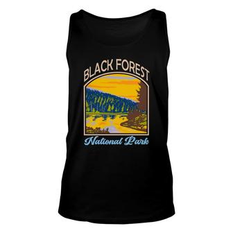 Vintage Retro Black Forest National Park Travel Adventure Unisex Tank Top - Thegiftio UK