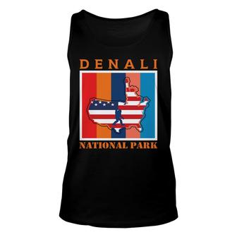 Vintage Retro Denali National Park Travel Adventure Unisex Tank Top - Thegiftio