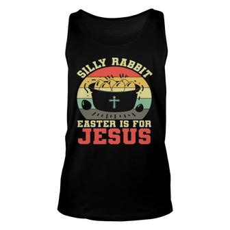 Vintage Retro Eggs Silly Rabbit Easter Is For Jesus Easter Day Unisex Tank Top - Thegiftio UK