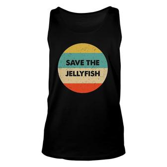 Vintage Retro Save The Jellyfish Unisex Tank Top | Mazezy