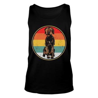 Vintage Retro Sunset Wirehaired Pointing Griffon Dog Pullover Tank Top | Mazezy