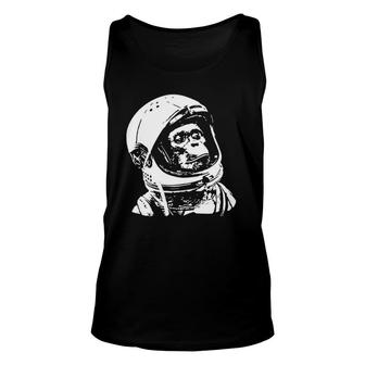 Vintage Space Travel Astronaut Monkey Tank Top Unisex Tank Top | Mazezy