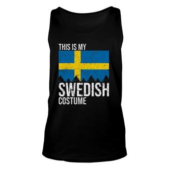 Vintage This Is My Swedish Flag Costume For Halloween Tank Top | Mazezy