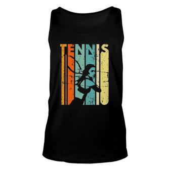 Vintage Tennis Player Gift Retro Tennis Unisex Tank Top | Mazezy