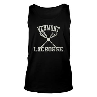 Vintage Vermont States And Lacrosse Team Unisex Tank Top | Mazezy