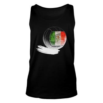 Vintage Volleyball Mexico Flag Mexican Pride Unisex Tank Top | Mazezy