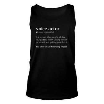 Voice Over Artist Voice Actor Acting Funny Gift Unisex Tank Top | Mazezy