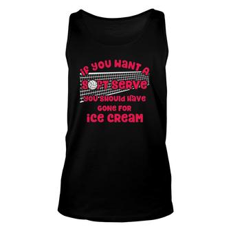 If You Want A Soft Serve Volleyball Lovers Volleyball Themed Tank Top | Mazezy