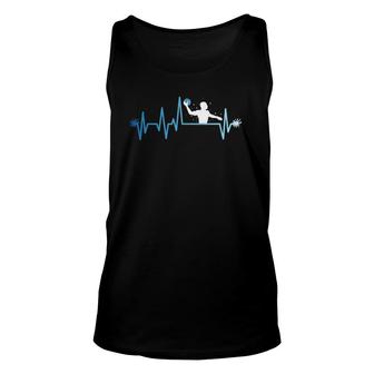 Water Polo Player Heartbeat Water Polo Players Coach Gift Unisex Tank Top | Mazezy