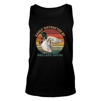 Waterfowl Wild Birds Easily Distracted By Mallard Duck Tank Top | Mazezy
