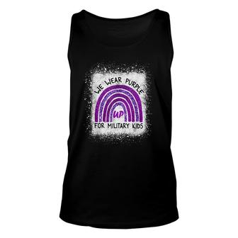 We Wear Purple Up For Military Kids Military Child Month Unisex Tank Top - Seseable