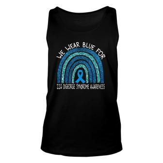 We Wear Blue For 22Q Digeorge Syndrom Awareness Rainbow Tank Top | Mazezy