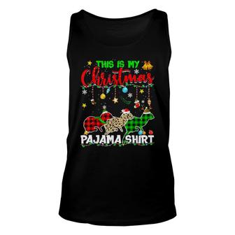 Weasel Xmas Tree Animals This Is My Christmas Pajama Unisex Tank Top | Mazezy