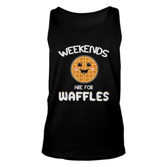 Weekends Are For Waffles Brunch Saturday & Sunday Unisex Tank Top - Thegiftio UK