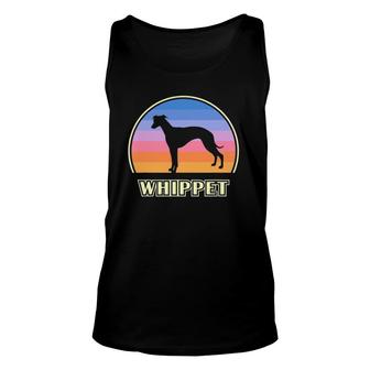 Whippet Vintage Sunset Dog Lover Unisex Tank Top | Mazezy