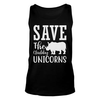 White Letters Nice Design For Save The Rhino Chubby Rhino Animal Rights Unisex Tank Top - Thegiftio
