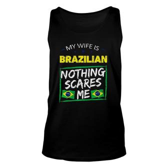 My Wife Is Brazilian Nothing Scares Me Proud Brazil Woman Premium Tank Top | Mazezy