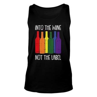 Into The Wine Not The Label Gay Pride Drinking Lgbt-Q Tank Top | Mazezy UK